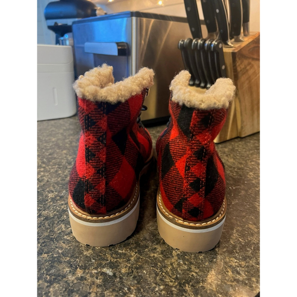 New Talbots JILLY BUFFALO PLAID LACE UP BOOTS - Picture 7 of 11